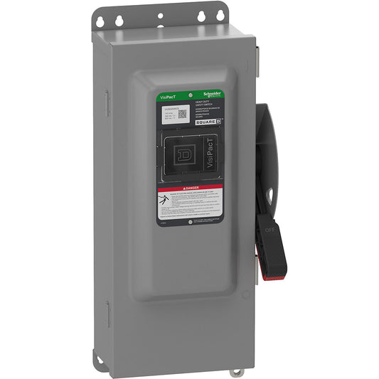 Square D H363A Disconnect Switch Fusible Disconnect Switch 100A 3P 600VAC/DC Visipact Series
