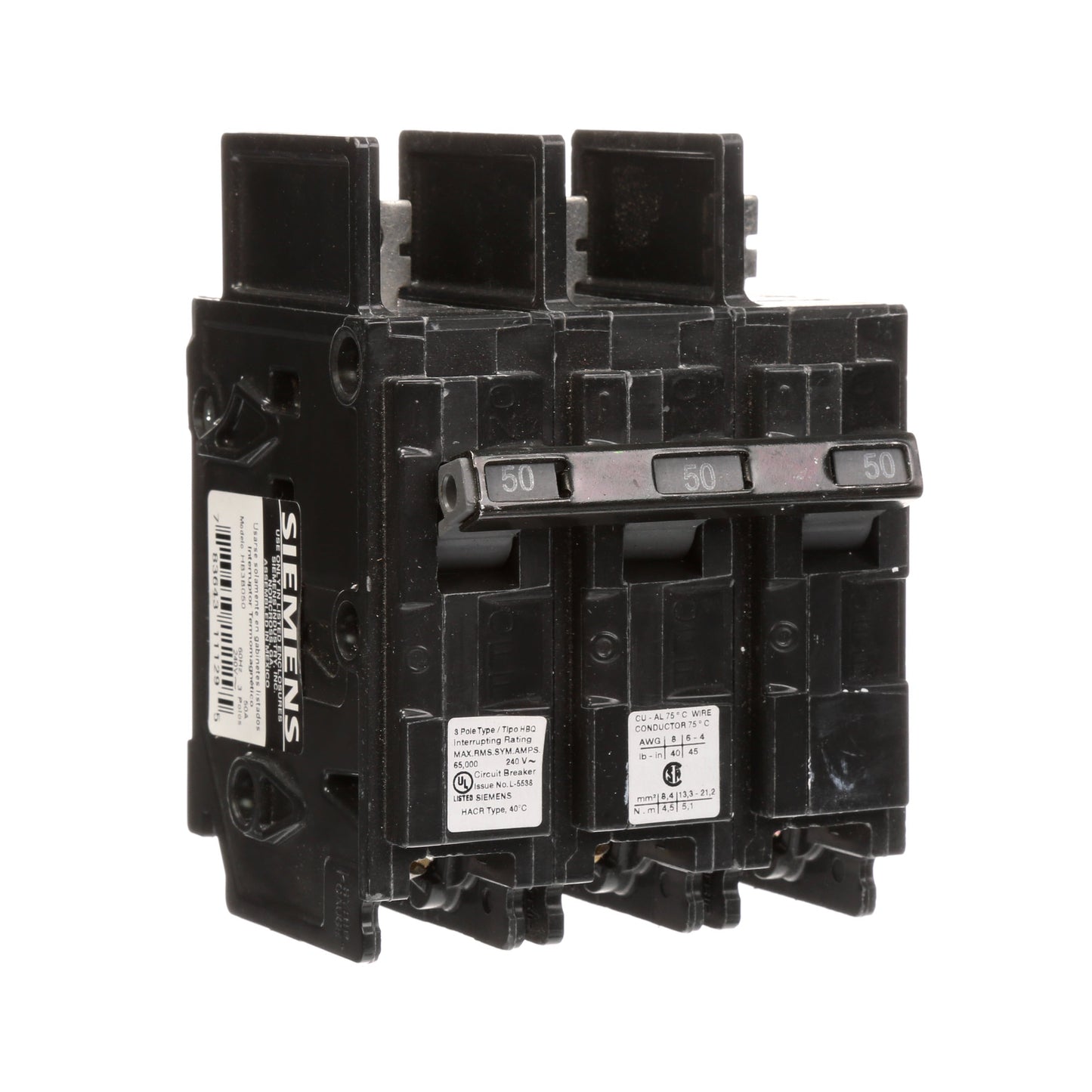 Siemens HB3B050 Circuit Breaker | BQ Series HBQ 240V 50A