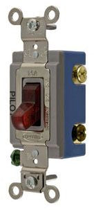 Hubbell HBL1203PL Toggle switch | 15A 120/277V AC