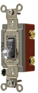Hubbell HBL1221PLC Toggle Switch 20A 120/277V Single-Pole Industrial Grade