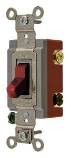 Hubbell HBL1224R Toggle Switch | 20A 120/277V AC Extra Heavy Duty Industrial Grade