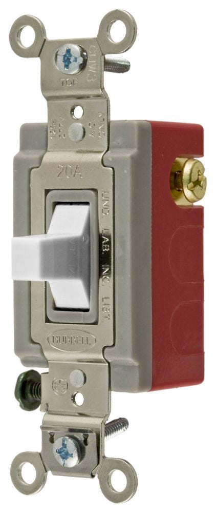 Hubbell HBL1557W Toggle switch | 20A 120/277V SPDT