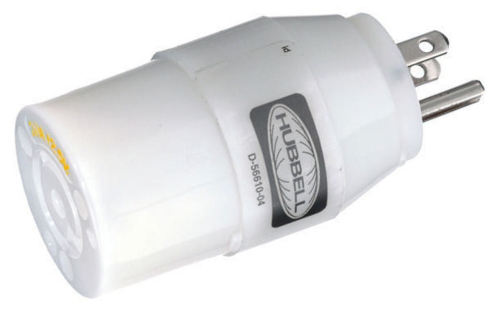 Hubbell HBL21CM28 Marine Adapter Locking-Blade 15A 125V NEMA L5-30P to 5-15R