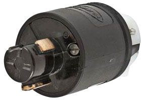 Hubbell HBL23005B H/LOCK PLUG Electrical Connector 3-Pole 3-Wire 20A 125V/10A 250V
