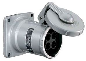 Hubbell HBL4100RS2W Receptacle | 100A 600V 3P4W Watertight Insulgrip