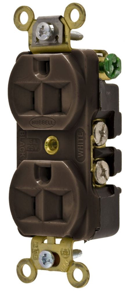 Hubbell HBL5252 Industrial Duplex Receptacle | 15A 125V NEMA 5-15R