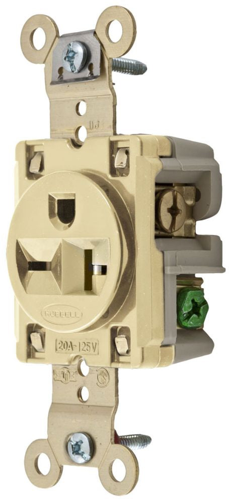 Hubbell HBL5461I Conduit & Fittings | 20A 250V 2-pole 3-wire NEMA 6-20R