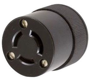 Hubbell HBL7555 Connector Body | 3-Pole 3-Wire Non-Grounding 10A/250V 15A/125V Twist-Lock