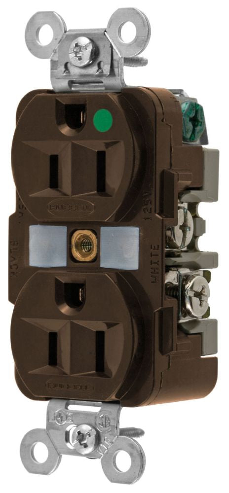 Hubbell HBL8200 Duplex Receptacle | Hospital Grade 15A 125V