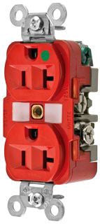 Hubbell HBL8300R Duplex Receptacle Electrical Device Hospital-Grade 20A 125V 2-Pole 3-Wire