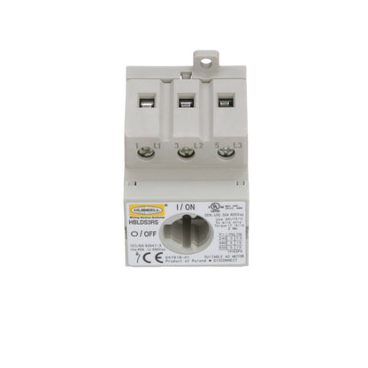 Hubbell HBLDS3RS Fuse Part And Accessory | 3-Pole 30A 600V AC Rotary Switch NEMA 4X
