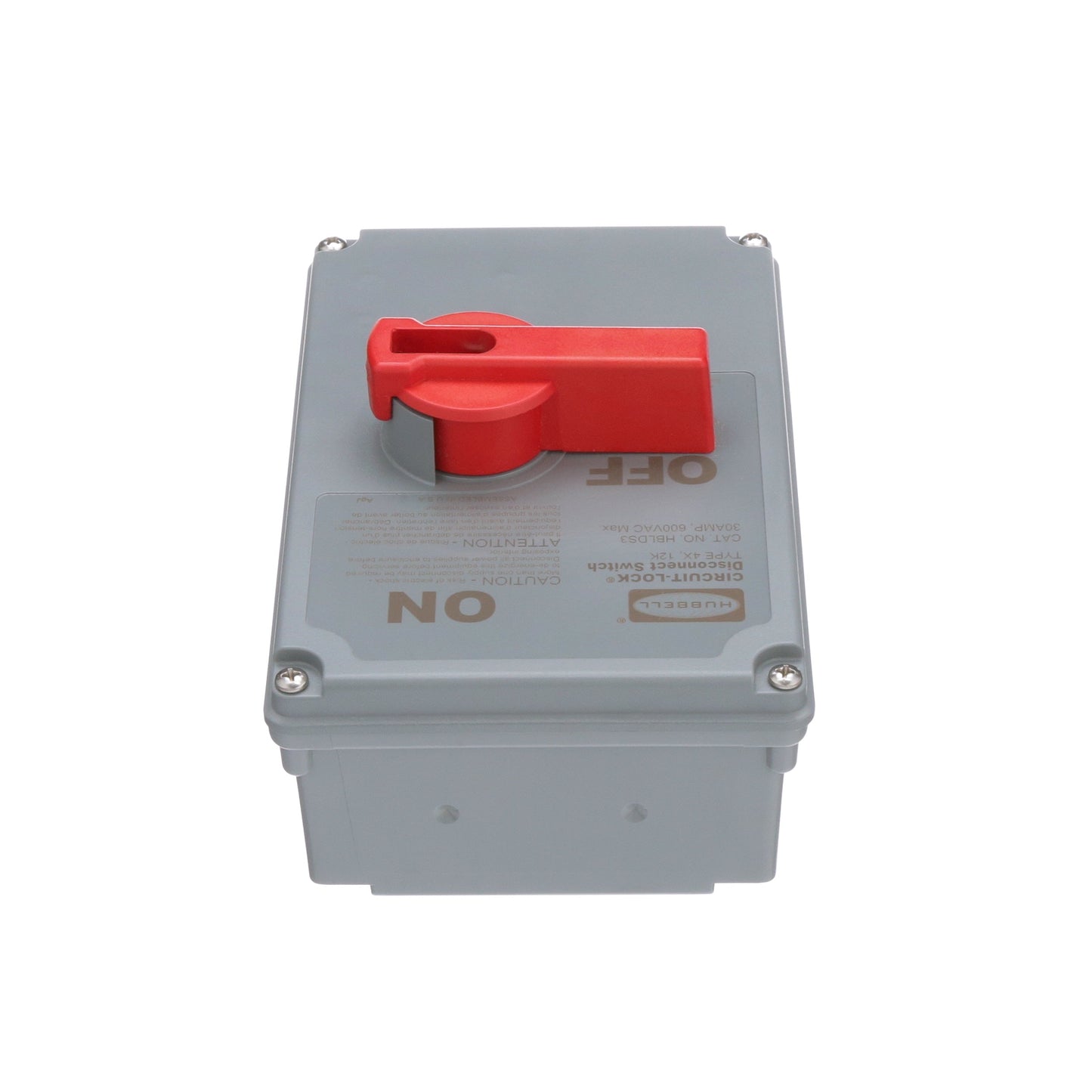 Hubbell HBLDS3 Non-fused motor disconnect switch | NEMA 4X/12 enclosure 600V