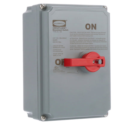 Hubbell HBLDS6AC Conduit & Fittings | Non-fused motor disconnect switch
