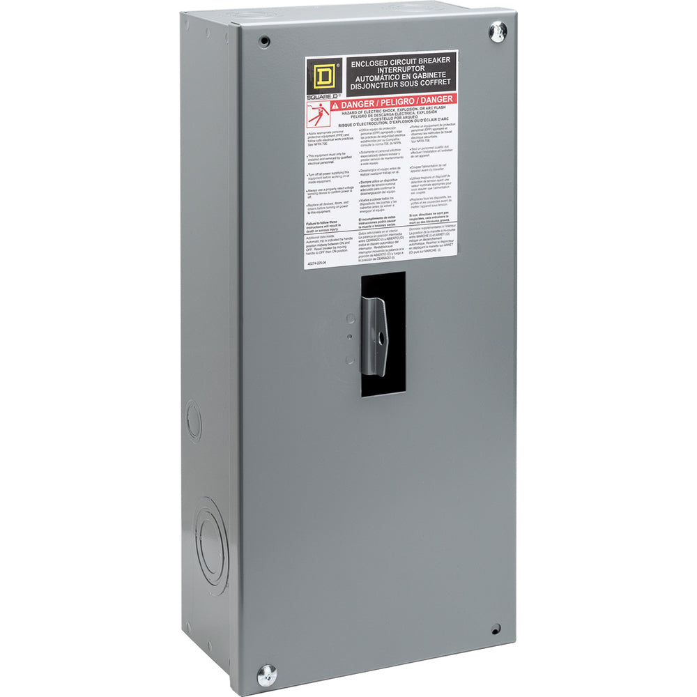 Square D HD100S Circuit Breaker Enclosure | 600V 100A Nema 1 HDL