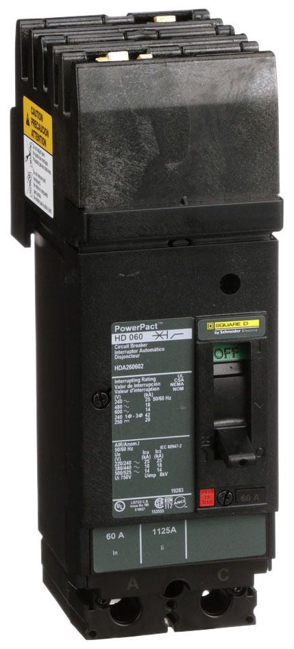 HDA260602 - Square D I-Line Style Plug-In 60 Amp 2 Pole Circuit Breaker - Essential Electric Supply