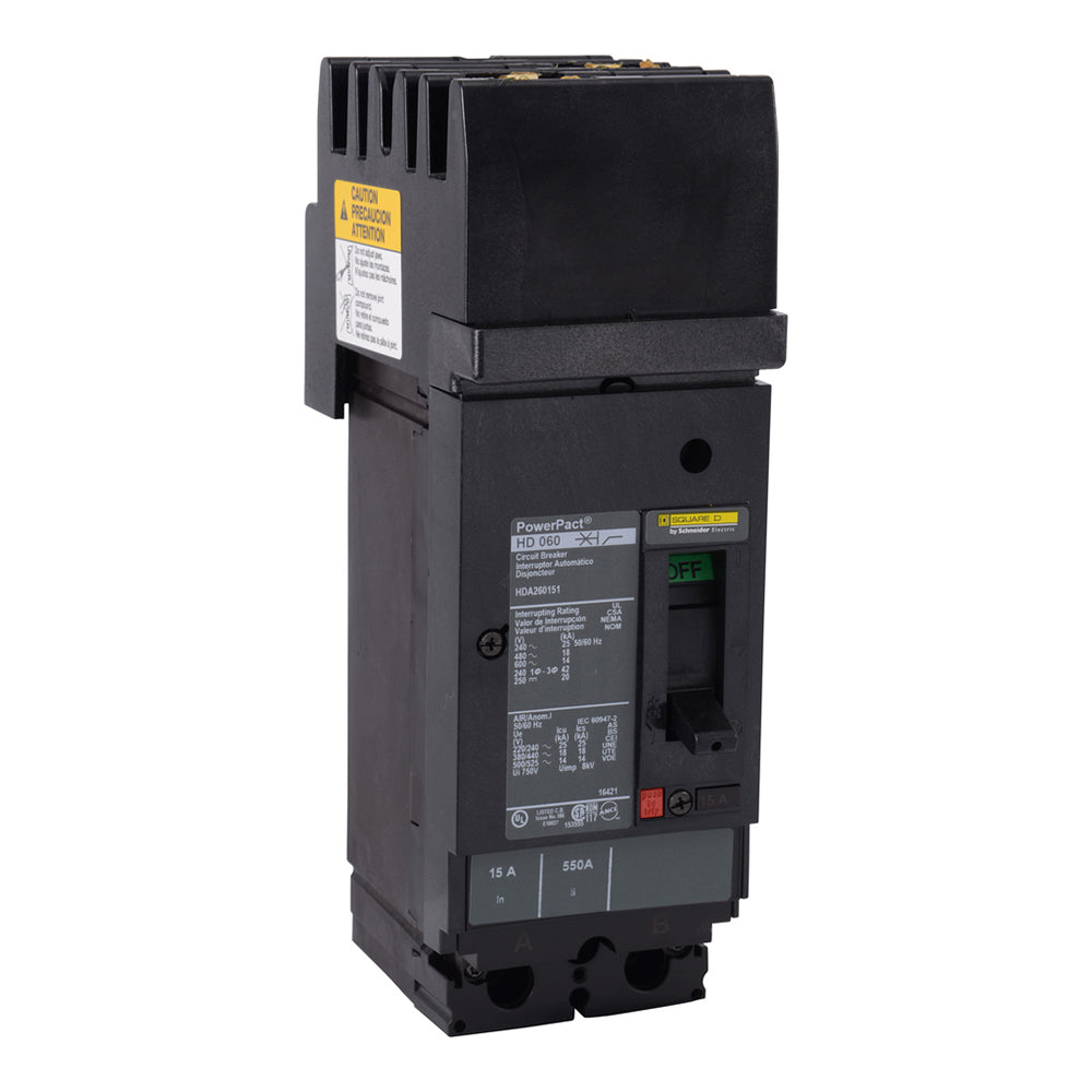 Square D HDA260804 Circuit Breaker | 600V 80A 2P 18kA@480V I-Line Style Plug-In Powerpact