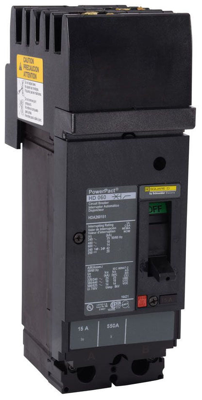 HDA261504 - Square D I-Line Style Plug-In 150 Amp 2 Pole Circuit Breaker - Essential Electric Supply