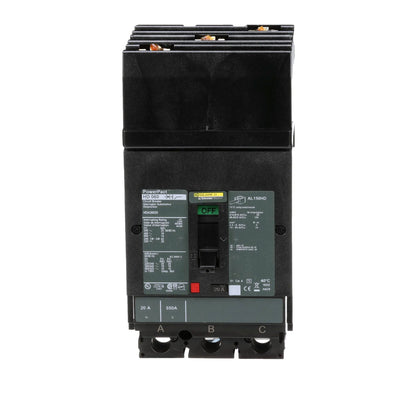 Square D HDA36020 Circuit Breaker | 600V 20A 3P 18kA@480V I-Line Plug-In Powerpact HDA