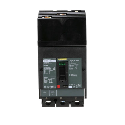 Square D HDA36050 Molded Case Circuit Breaker | 600V 50A 3P 18kA@480V I-Line Plug-In Powerpact HDA