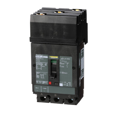 Square D HDA36080 Circuit Breaker | 600V 80A 3P 18kA@480V I-Line Plug-In Powerpact HDA