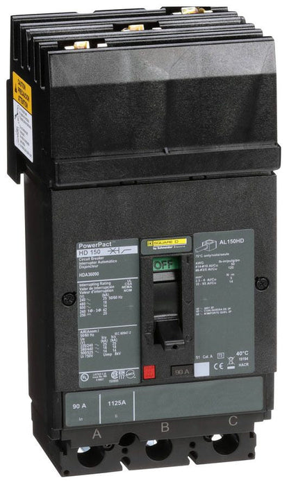 HDA36090 - Square D I-Line Style Plug-In 90 Amp 3 Pole Circuit Breaker - Essential Electric Supply