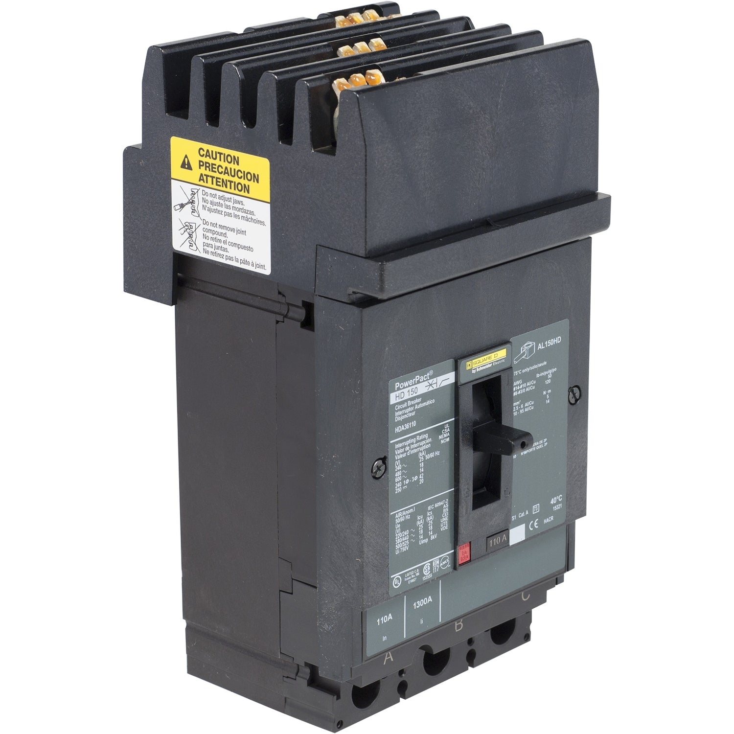 HDA36150U53X - Schneider Electric I-Line Style Plug-In 600V 150A 3 pole circuit breaker 18kA@480V - Essential Electric Supply