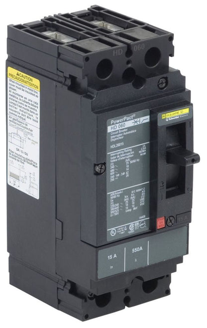 HDL26025 - Schneider Electric/ Square D Feed-Thru 25 Amp 2 Pole Circuit Breaker - Essential Electric Supply