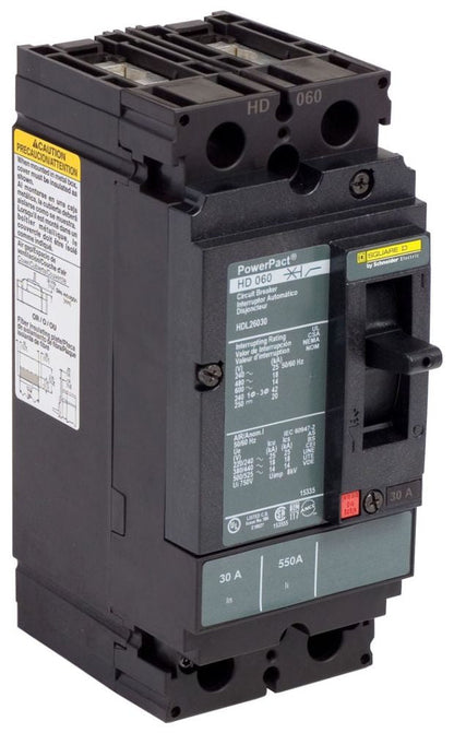 HDL26035 - Schneider Electric/ Square D Feed-Thru 35 Amp 2 Pole Circuit Breaker - Essential Electric Supply