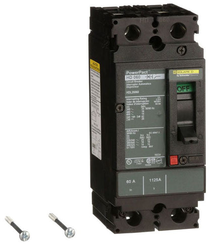 HDL26060 - Schneider Electric/ Square D Feed-Thru 60 Amp 2 Pole Circuit Breaker - Essential Electric Supply