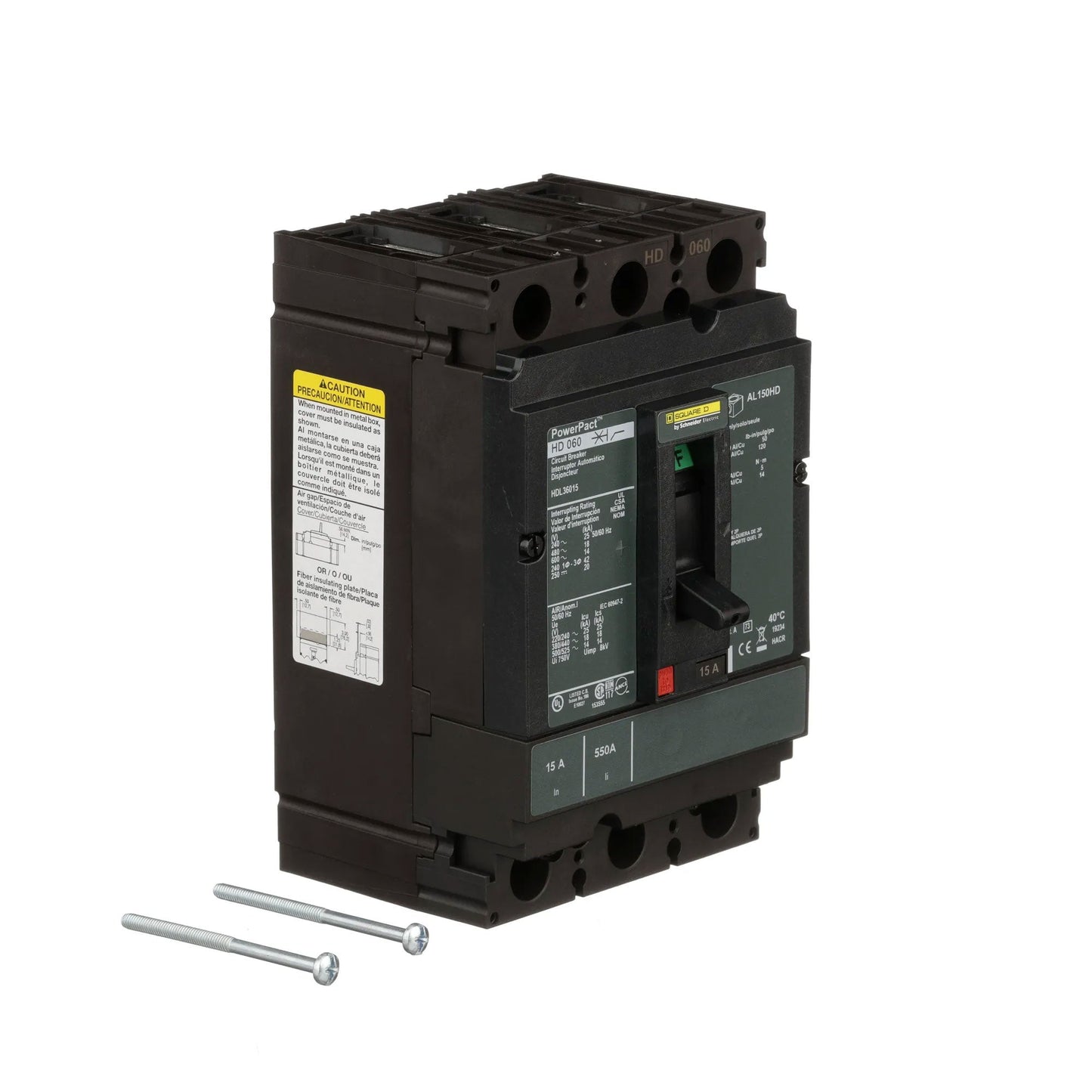 Square D HDL36015 Circuit Breaker | Powerpact HDL 600V 15A