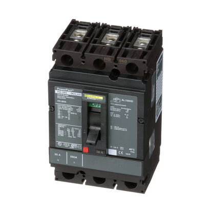 Square D HDL36030 Circuit Breaker | 600V 30A 3P 18kA@480V Bolt-On Powerpact