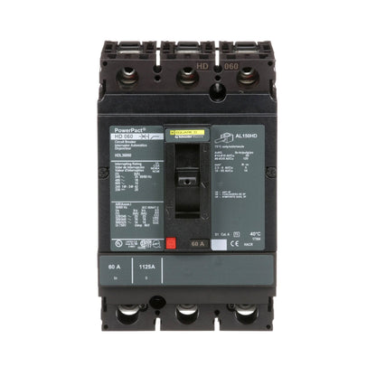 Square D HDL36060 Circuit Breaker | 600V 60A 3P 18kA@480V Bolt-On Powerpact