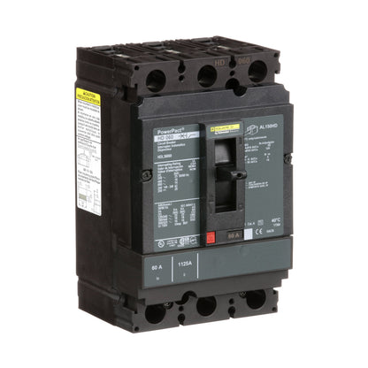 Square D HDL36060 Circuit Breaker | 600V 60A 3P 18kA@480V Bolt-On Powerpact