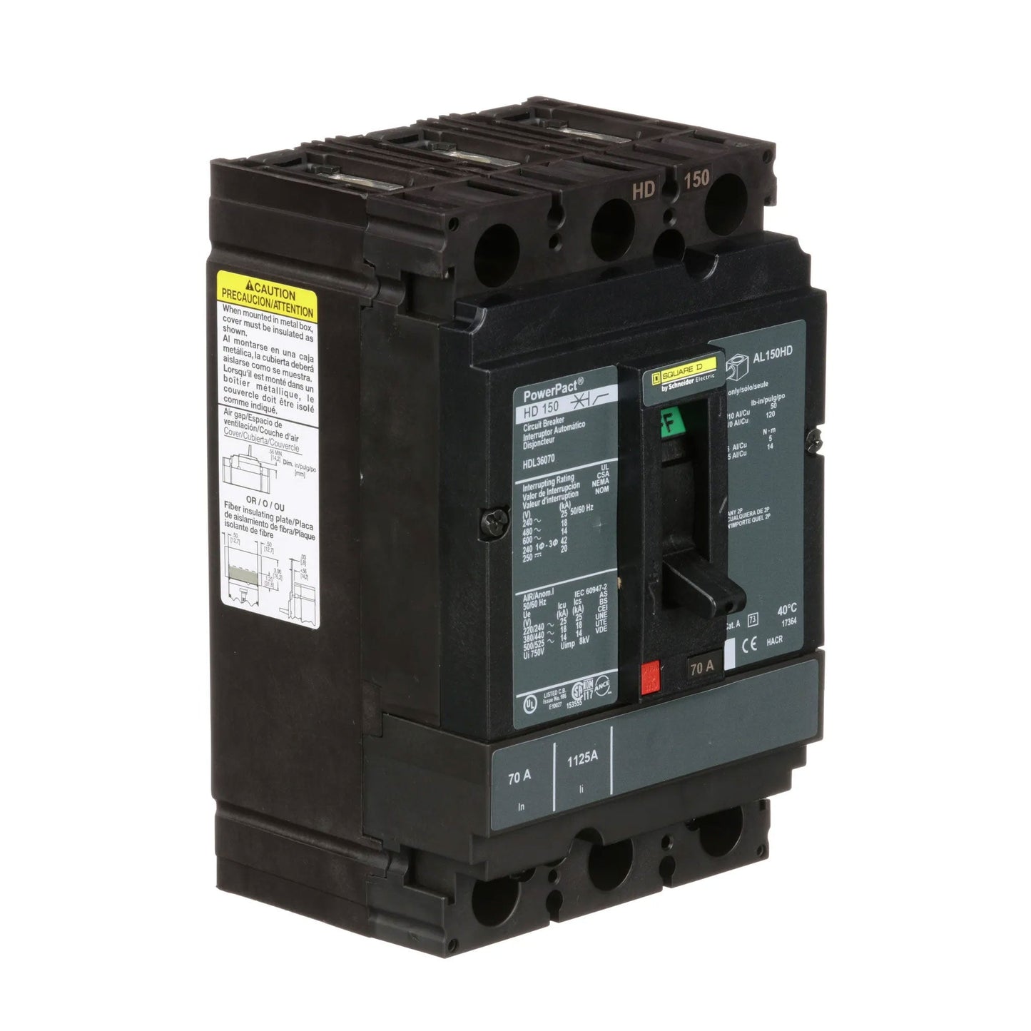 Square D HDL36070 Circuit Breaker | Powerpact HDL 600V 70A