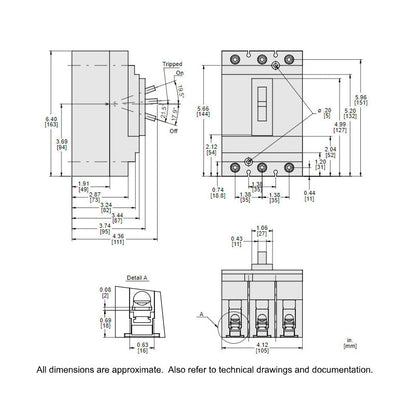 Square D HDL36070 Circuit Breaker | Powerpact HDL 600V 70A