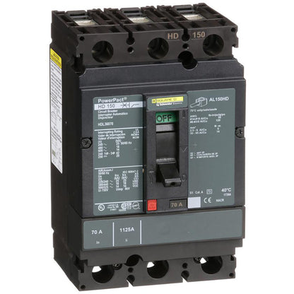 Square D HDL36070 Circuit Breaker | Powerpact HDL 600V 70A