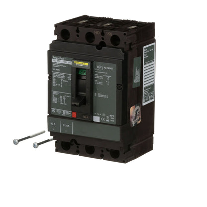 Square D HDL36090 Circuit Breaker | 600V 90A 3P 18kA@480V Feed-Thru Powerpact