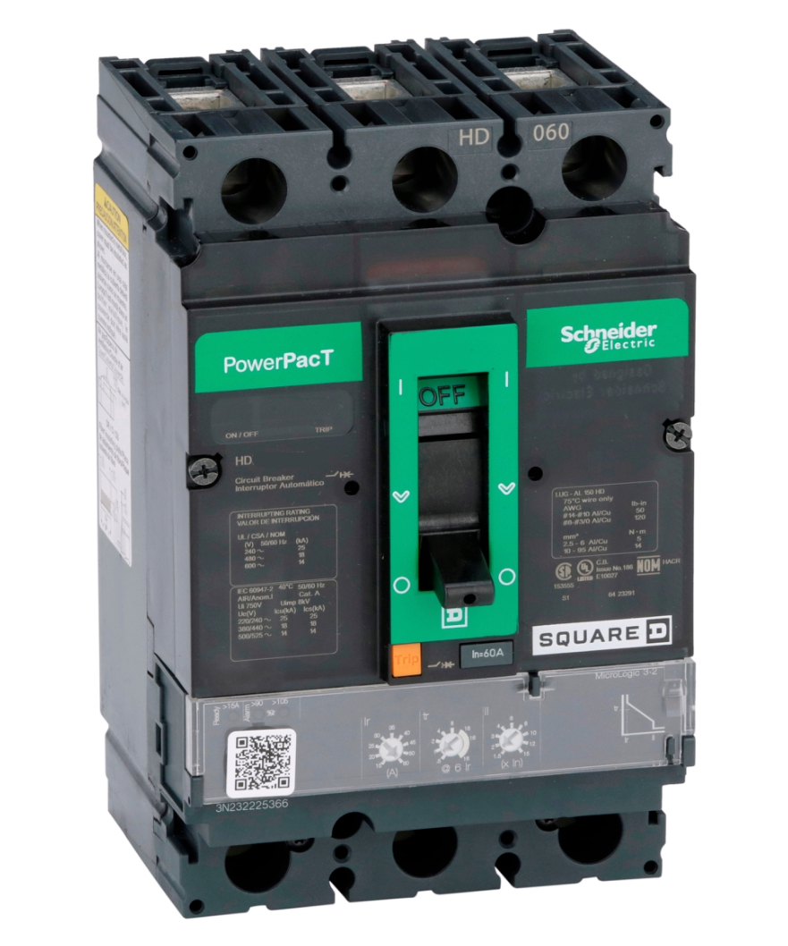 HDP36150U33X - Square D Bolt-On 600V 150A 3 pole circuit breaker 18kA@480V - Essential Electric Supply