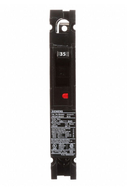 Siemens HED41B035L Circuit Breaker | 277V 35A 1P 25kA@277V Feed-Thru Sentron Series