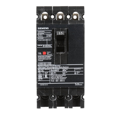 Siemens HED43B015 Circuit Breaker | 480V 15A 3P 42kA@480V Sentron Series