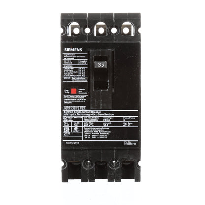 Siemens HED43B035 Molded Case Circuit Breaker | 480V 45A 3P 42kA@480V Lug In Panelboard Sentron Series