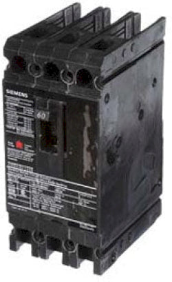Siemens HED43B060 Molded Case Circuit Breaker | 480V 60A 3P 42kA@480V Lug In Panelboard Sentron Series