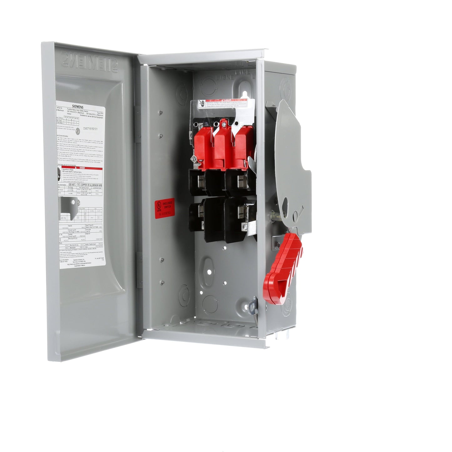 Siemens HF221N Disconnect Switch | 240V AC 30A 1 Phase 2 Pole Fusible 200kA@240V VBII Series