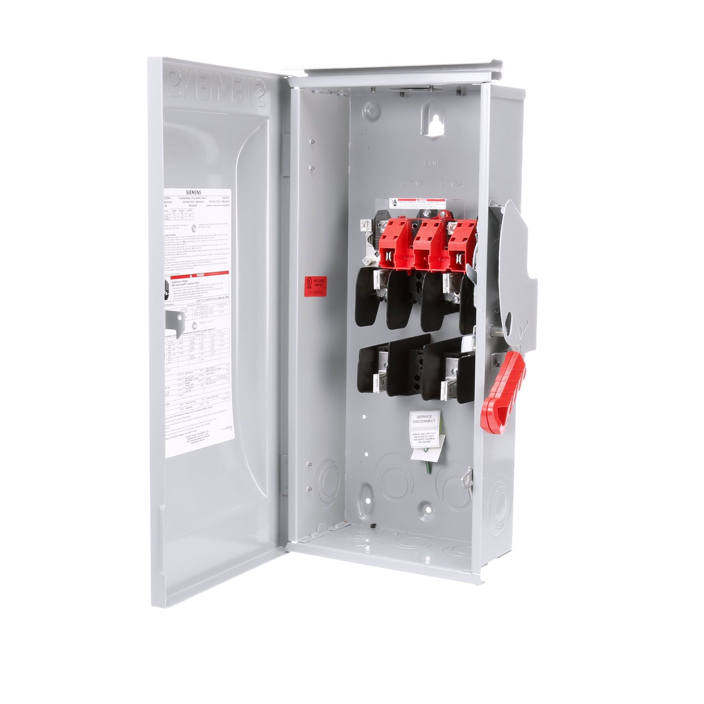 Siemens HF223NR Disconnect Switch | 240V AC 100A 1-Phase 2-Pole 200kA@240V Fusible NEMA 3R MHP