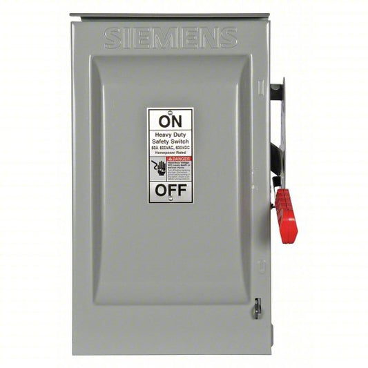 Siemens HF262J Disconnect Switch (Fusible) 60a 600V Nema 12 - Essential Electric Supply