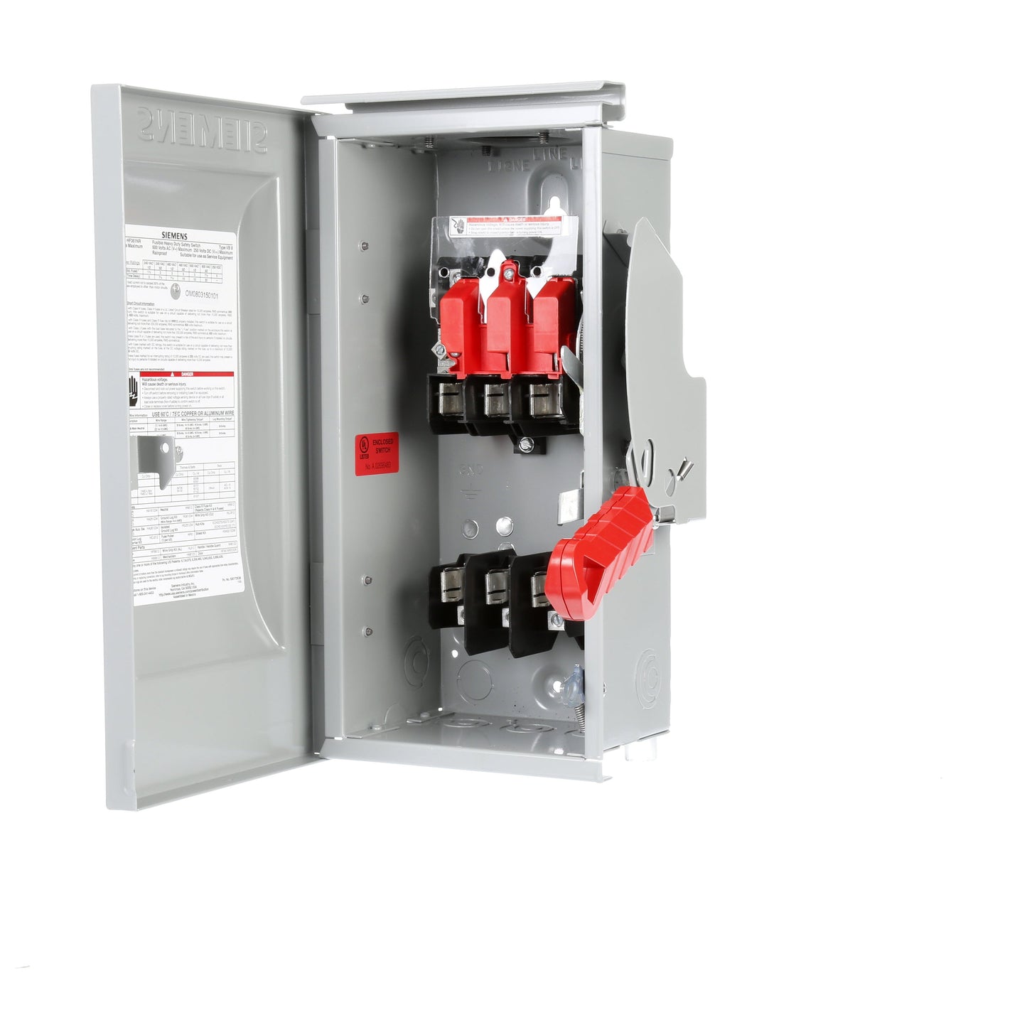 Siemens HF361NR Disconnect Switch | 600V AC 30A 3P 3Pole Fusible 200kA@600V VBII Series