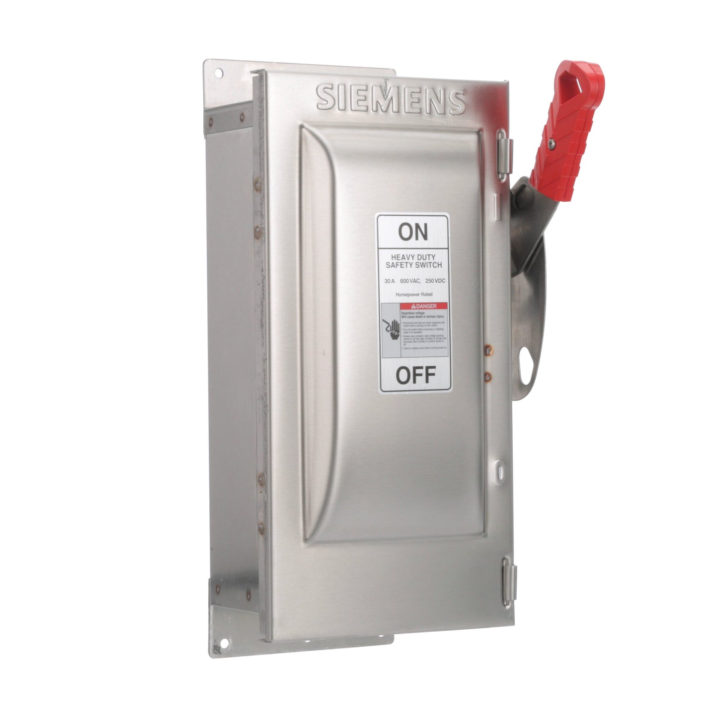 Siemens HF361SS Disconnect Switch | 600 VAC 30 A 3P TPST 7-1/2 hp NEMA 4X HF Series