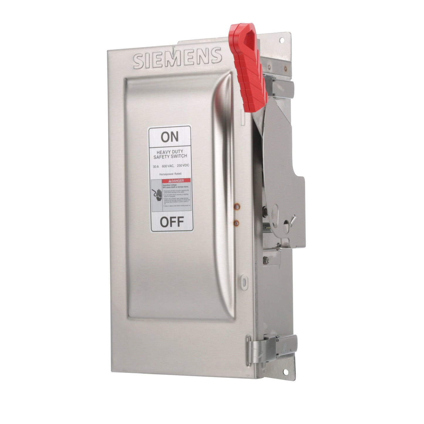 Siemens HF361SS Disconnect Switch | 600 VAC 30 A 3P TPST 7-1/2 hp NEMA 4X HF Series