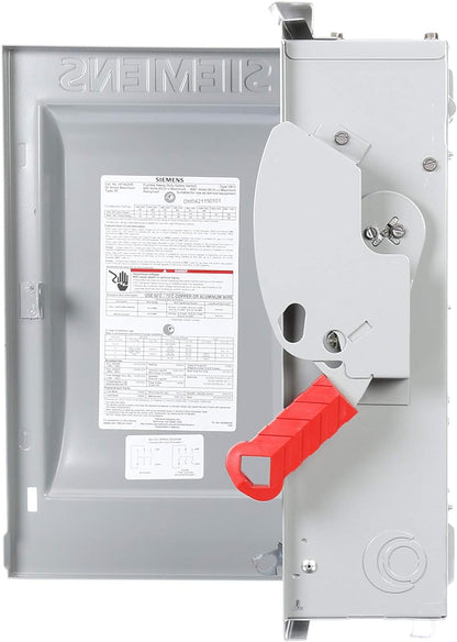 Siemens HF362NR Disconnect | 600V AC 60A 3P 3Pole Fusible 200kA@600V VBII Series