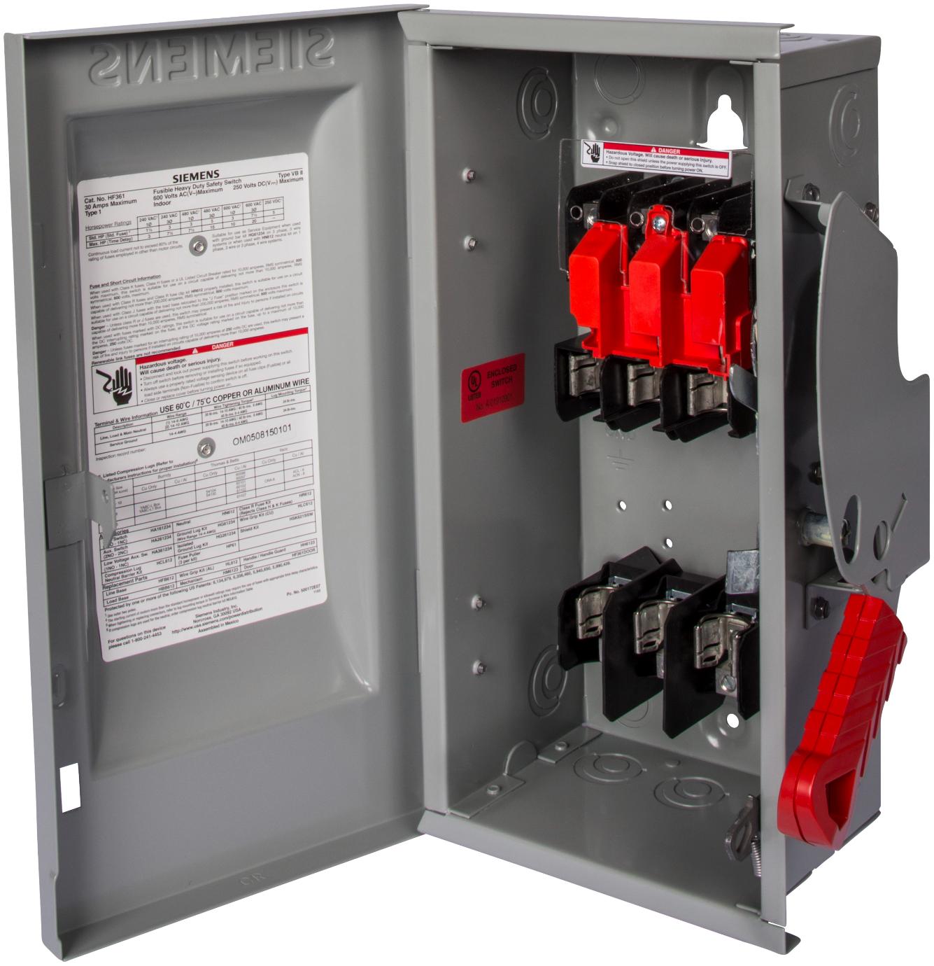 Siemens HF363NR Disconnect Switch | 600V 100A 3P Fusible VBII Series